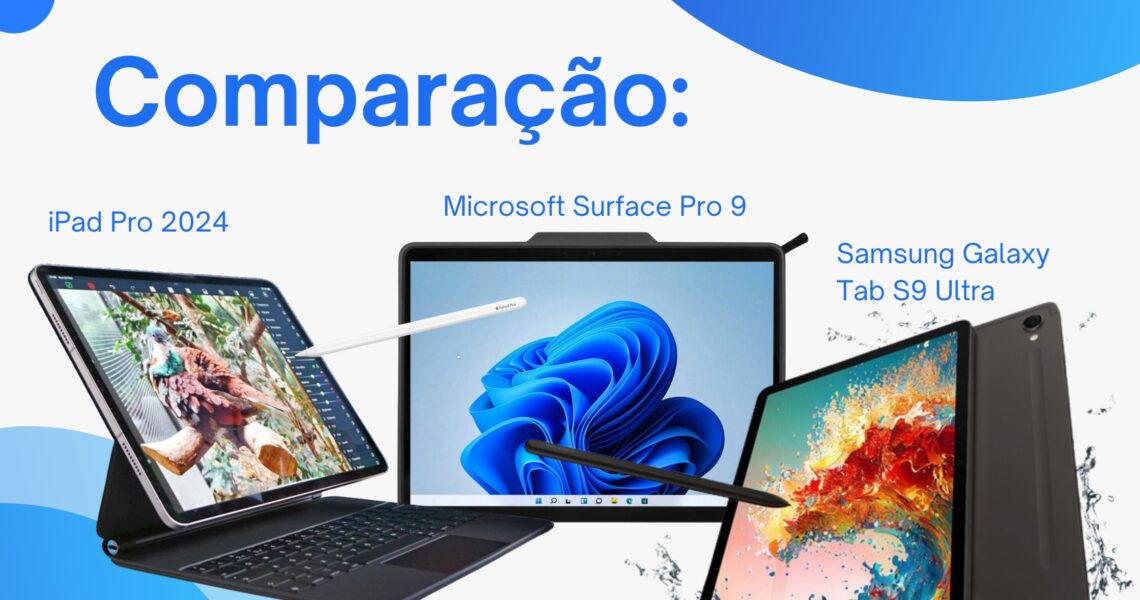 Comparação do iPad Pro M4 com Samsung e Microsoft